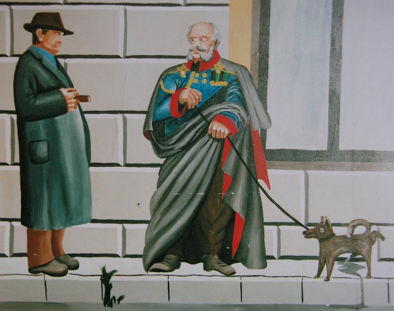 Altlüdenscheid (Onkel Willi und Kaiser Wilhelm) 1987, Acryl-Putz.jpg